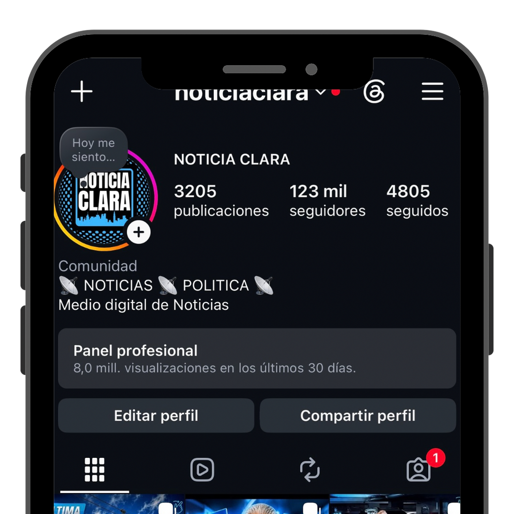 NOTICIA CLARA                            123,000 Seguidores